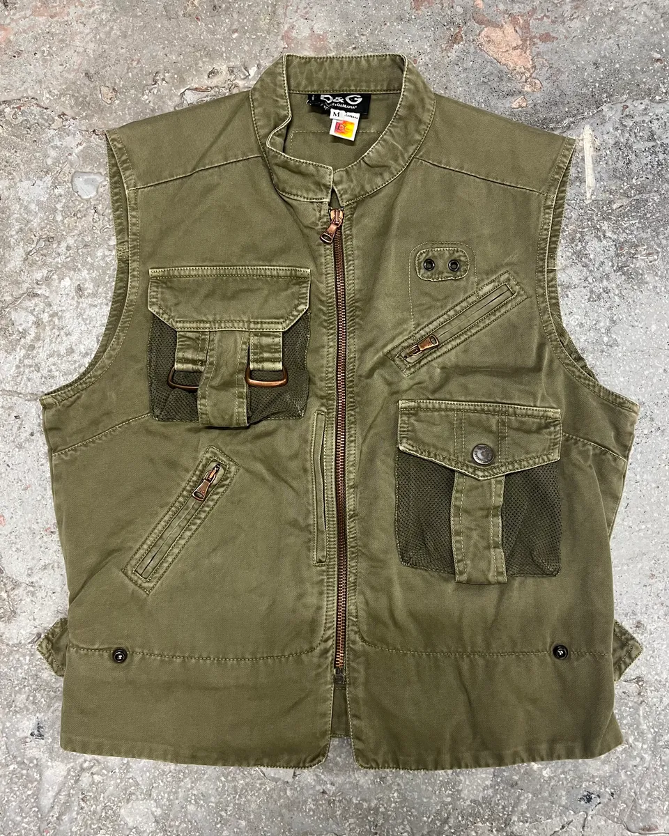 SS2003 Dolce & Gabbana Kaki Cargo Combat Vest