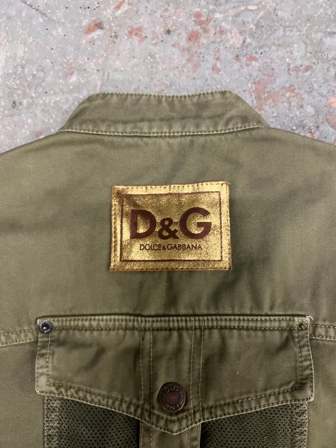 SS2003 Dolce & Gabbana Kaki Cargo Combat Vest - Image 17