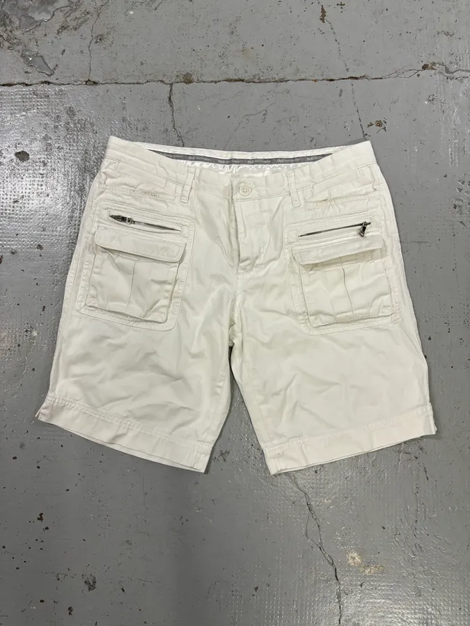 SS2003 Dolce & Gabbana White Creamy Cargo Shorts - Image 4