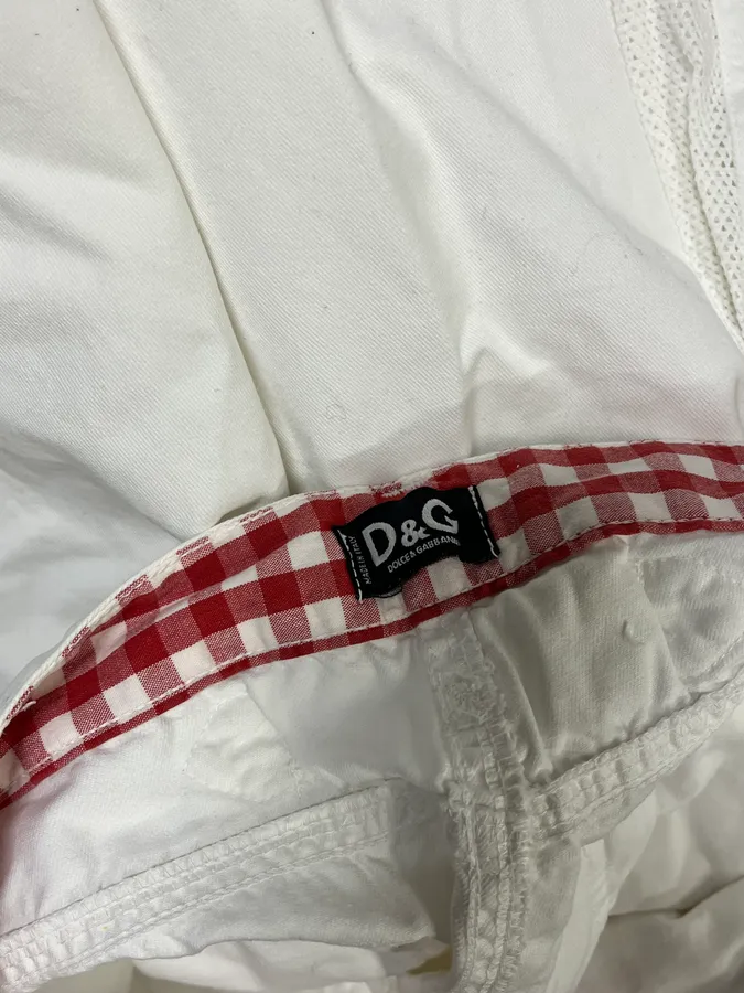SS2003 Dolce & Gabbana White Multi Pockets Cargo Pants - Image 10