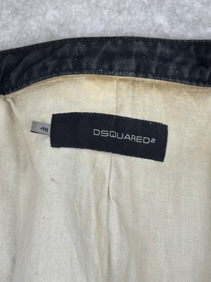 SS2003 Dsquared2 Black Arm Zip Biker Jacket - Image 13
