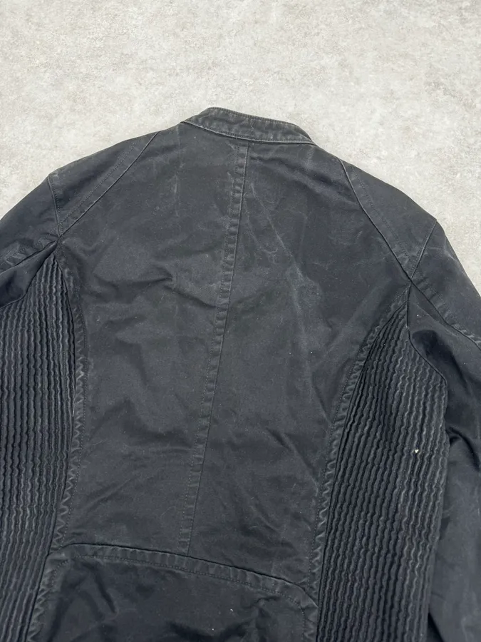 SS2003 Dsquared2 Black Arm Zip Biker Jacket - Image 9