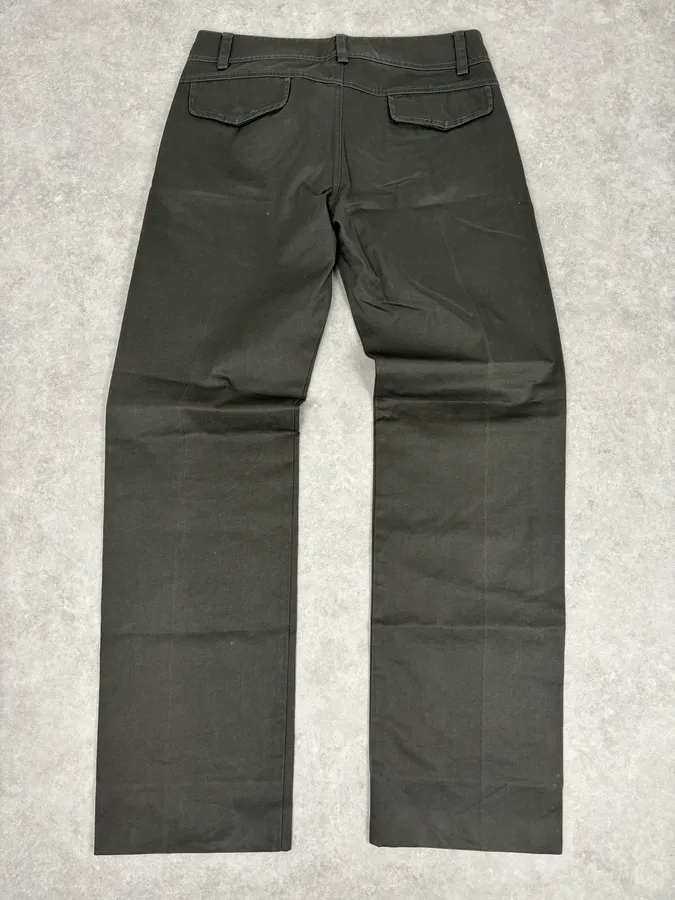 SS2003 Gucci Olive Green Minimalist Pants by Tom Ford - Image 6