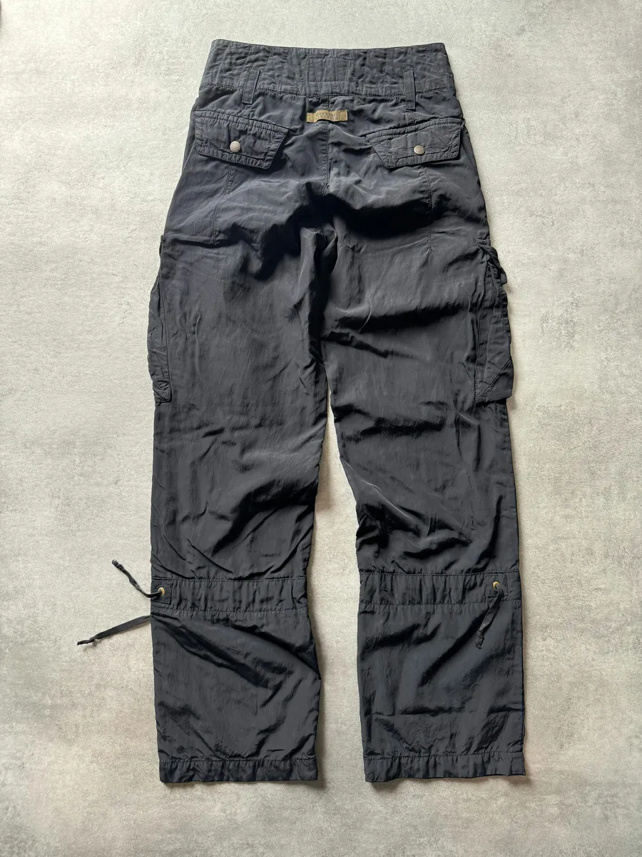 SS2003 Jean Paul Gaultier Avant Garde Cargo Black Parachute Pants - Image 5
