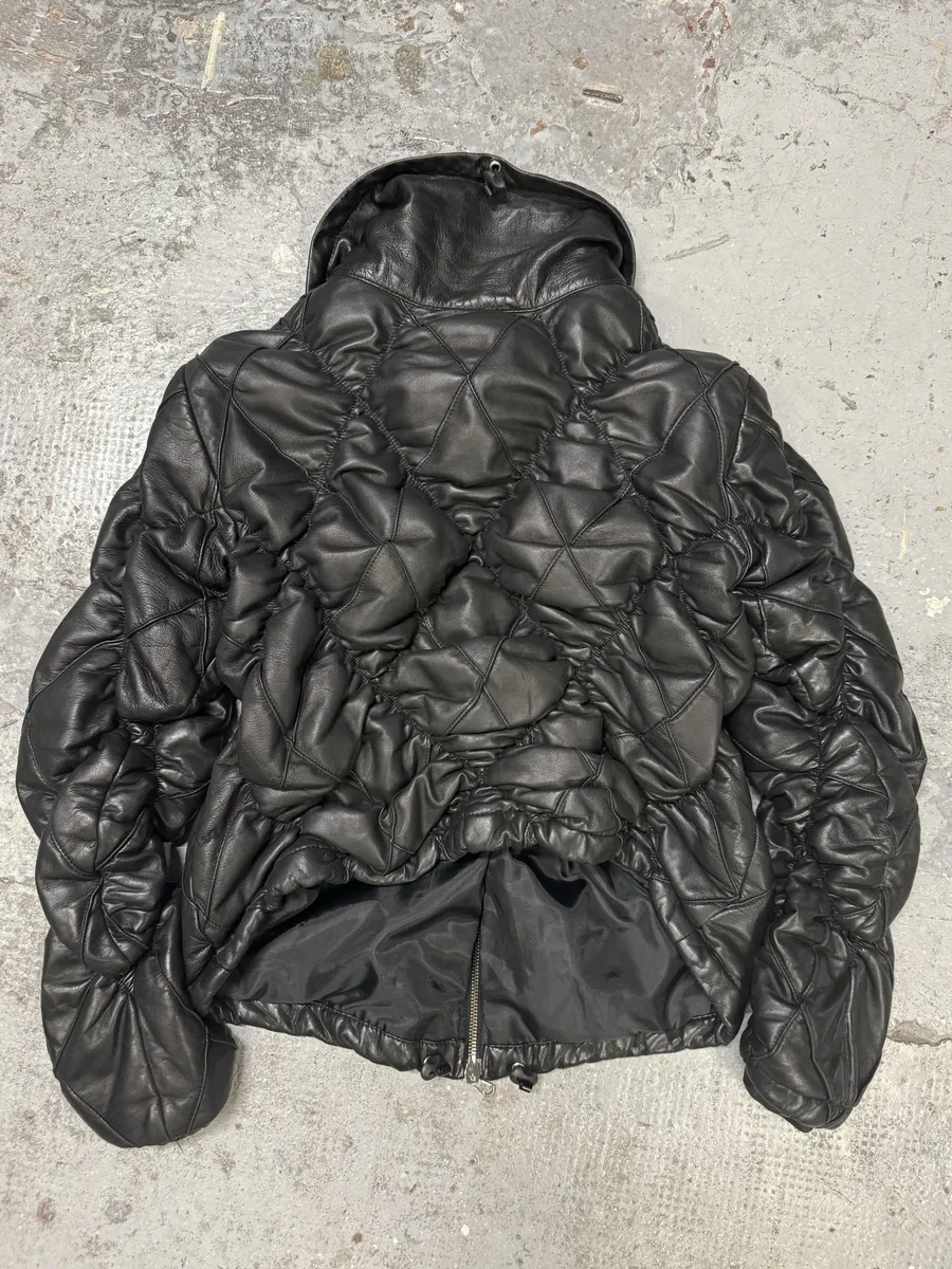 SS2003 Marithé + François Girbaud Black Structural Losange Jacket - Image 2