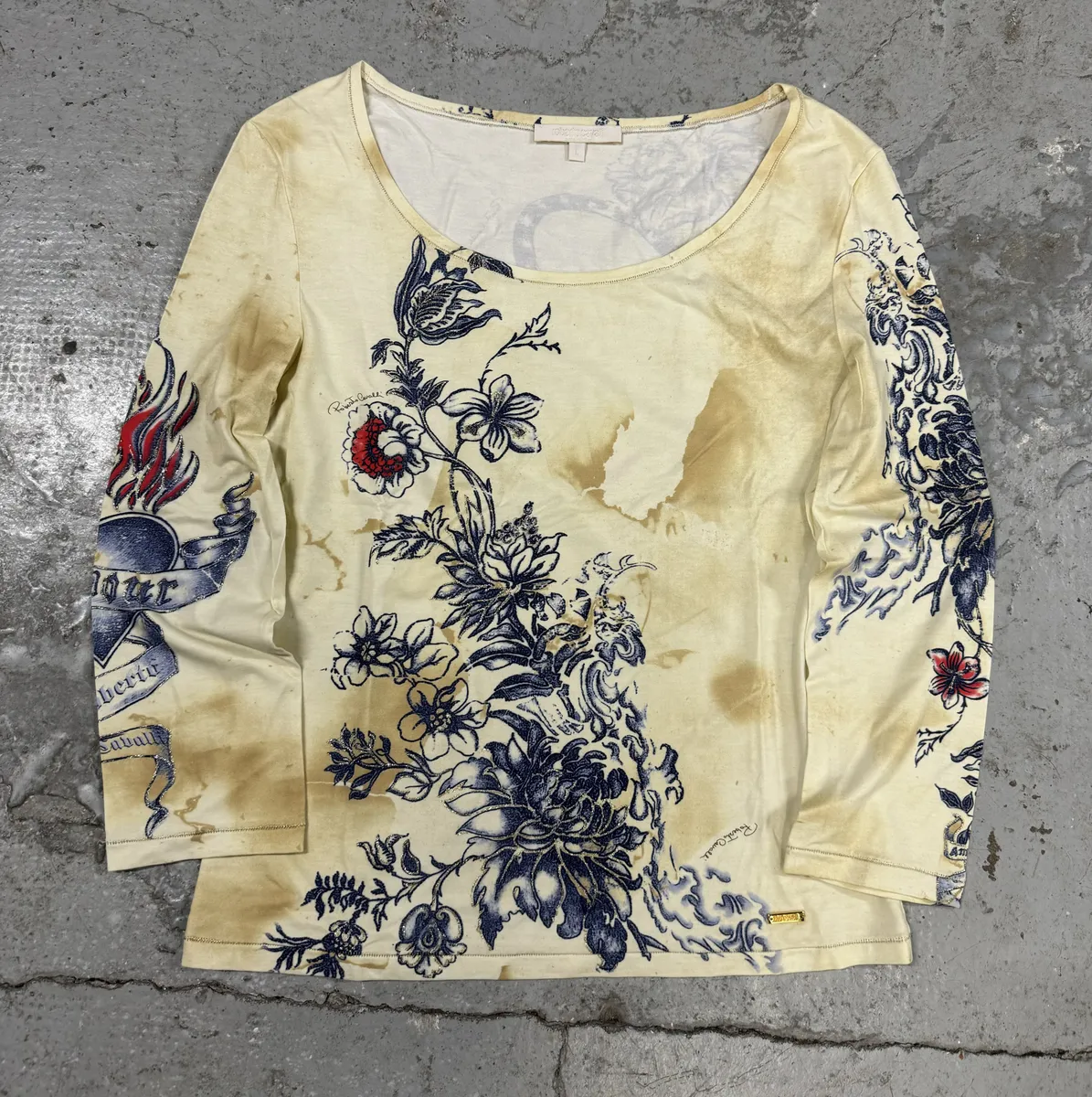SS2003 Roberto Cavalli Tattoo Tiger Longsleeve Top