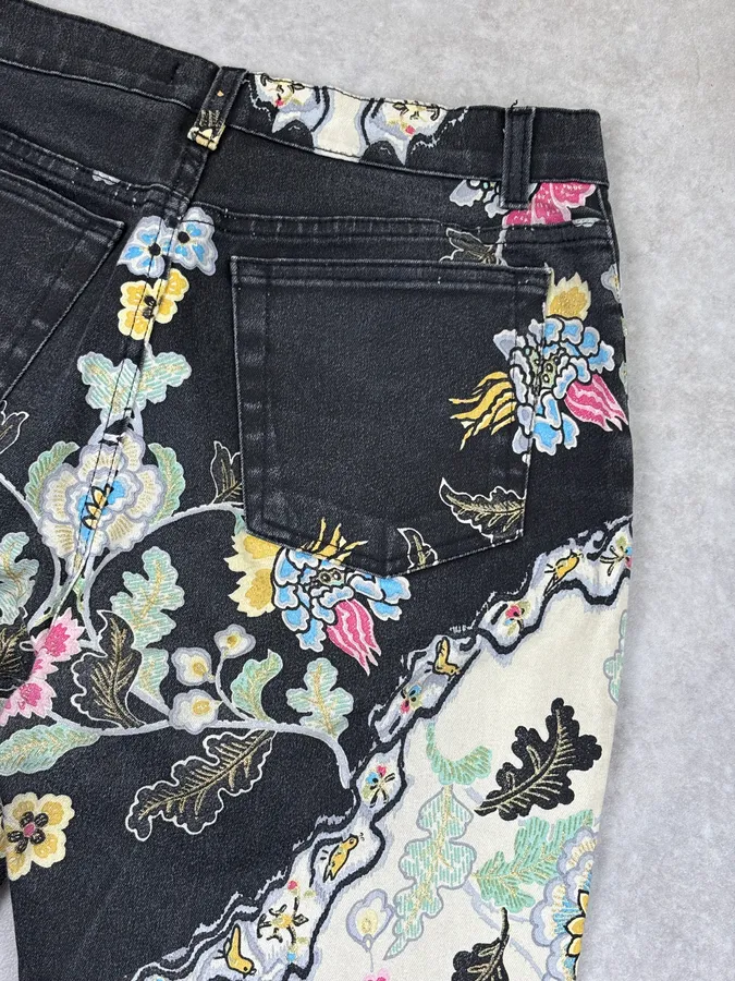 SS2003 Roberto Cavalli White & Black Chineese Floral Pants - Image 8