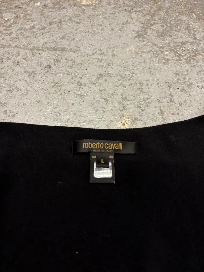 SS2003 Roberto Cavalli Zip Black Pleats Long Sleeve - Image 8