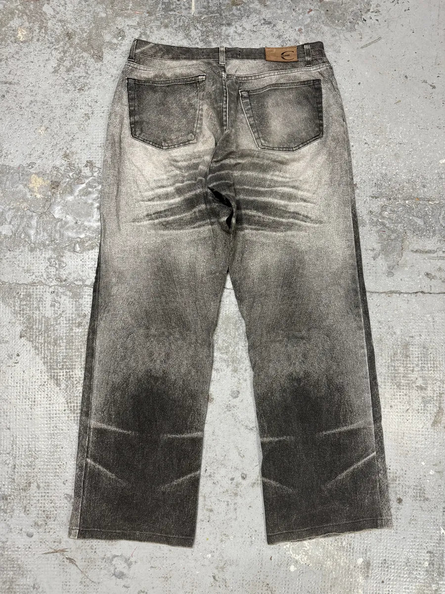 SS2004 Cavalli Black & White Eroded Vitality Pants - Image 5