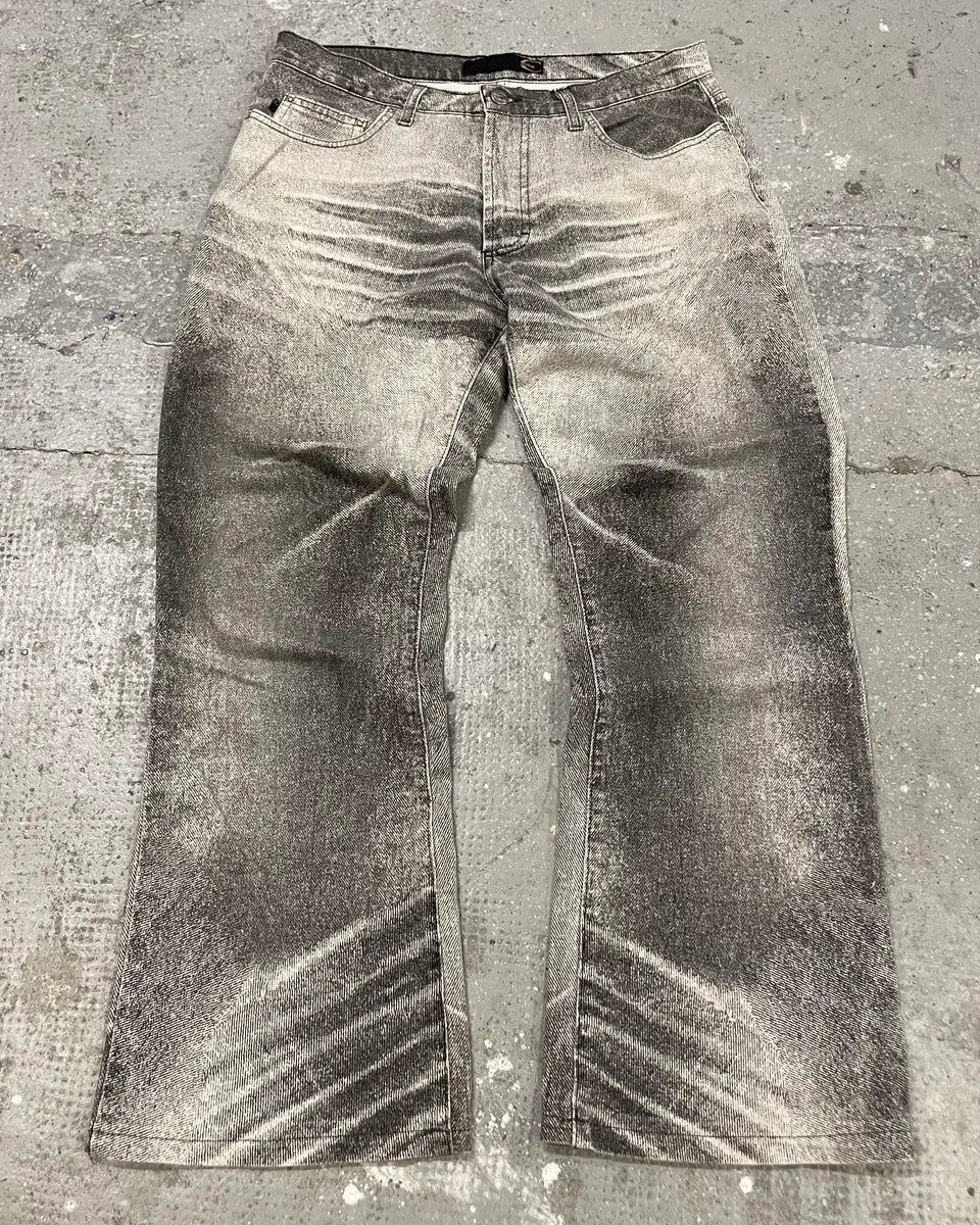 SS2004 Cavalli Faded White & Grey Cozy Pants