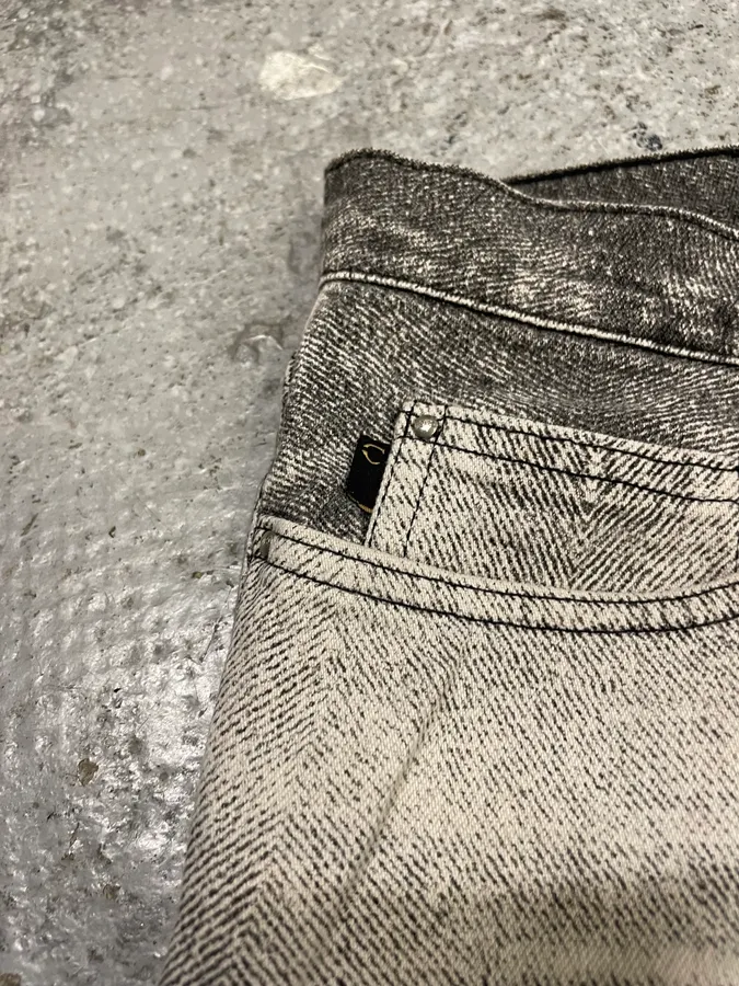 SS2004 Cavalli Faded White & Grey Cozy Pants - Image 3