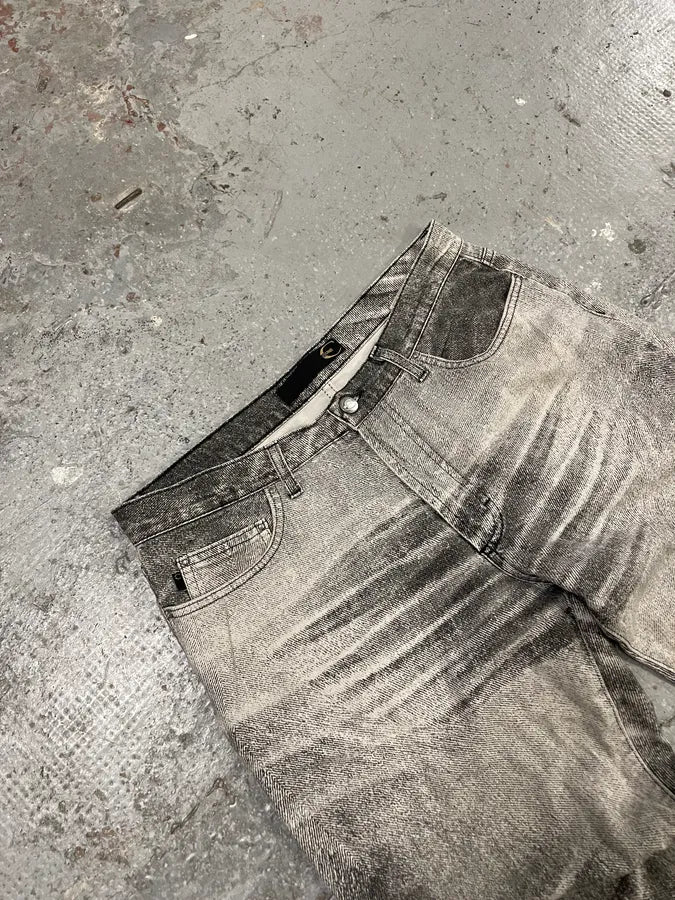 SS2004 Cavalli Faded White & Grey Cozy Pants - Image 4