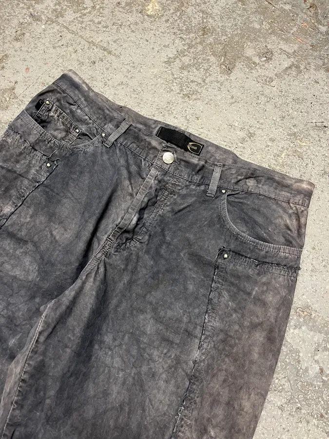SS2004 Cavalli Grey Light Distressed Pants - Image 6