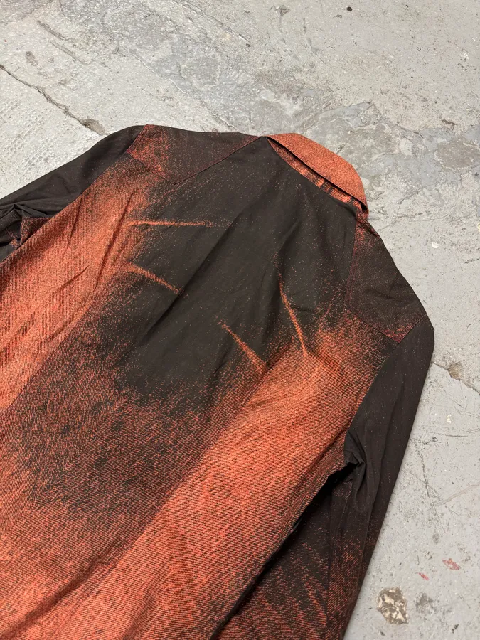 SS2004 Cavalli Sunset Copper Overprint Shirt - Image 5