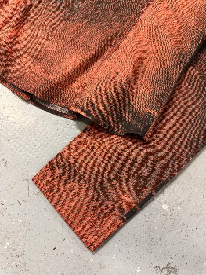 SS2004 Cavalli Sunset Copper Overprint Shirt - Image 6