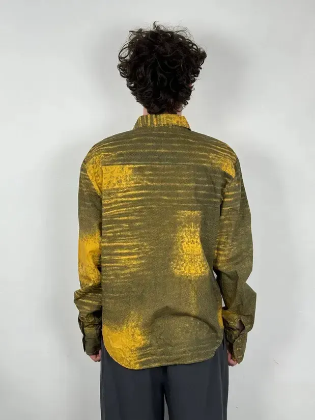 SS2004 Cavalli Yellow Tern Abstract Sunset Shirt - Image 2