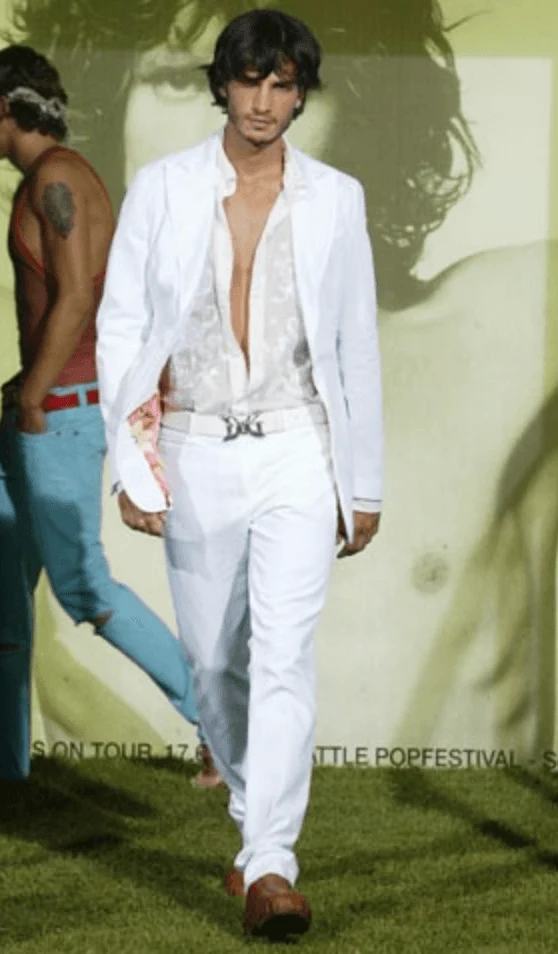 SS2004 Dolce & Gabbana Art Nouveau Pink Leather Belt - Image 2