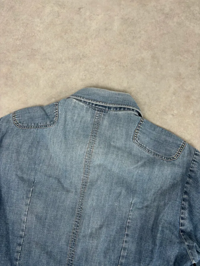 SS2004 Dolce & Gabbana Blue Bondage Cargo Denim Shirt - Image 6