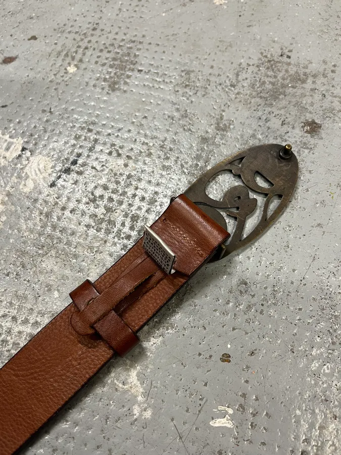 SS2004 Dolce & Gabbana Brown Premium Leather Belt - Image 8