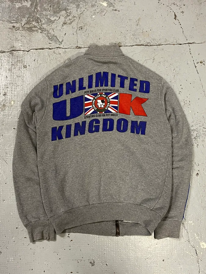 SS2004 Dolce & Gabbana Grey UK Zip-up Sweater
