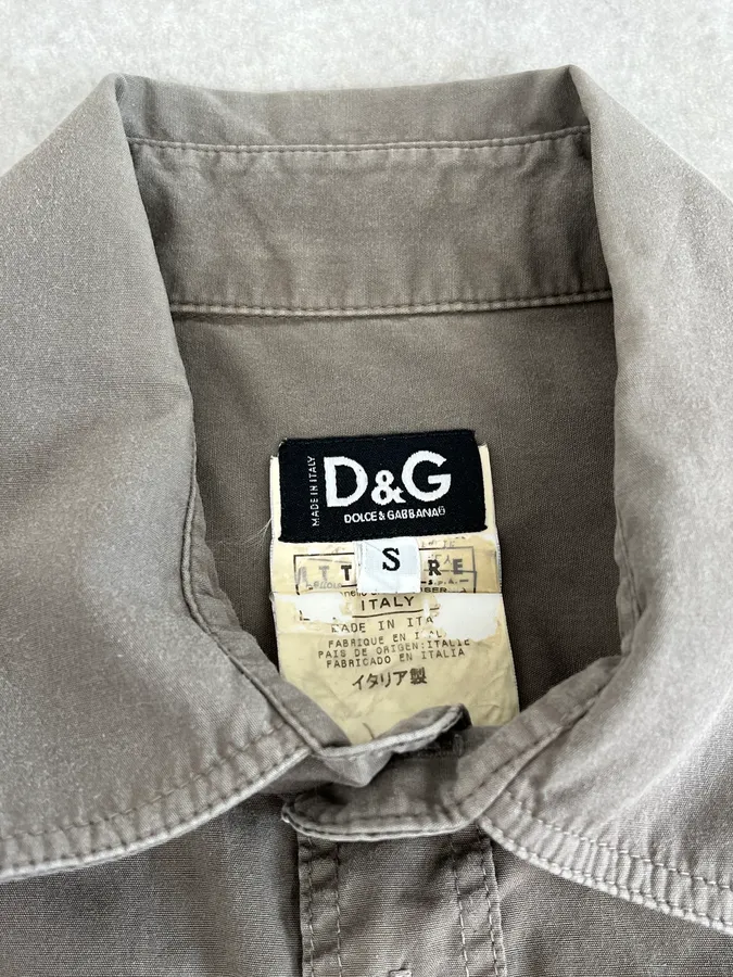 SS2004 Dolce & Gabbana Taupe Cargo Short Sleeves Shirt - Image 10