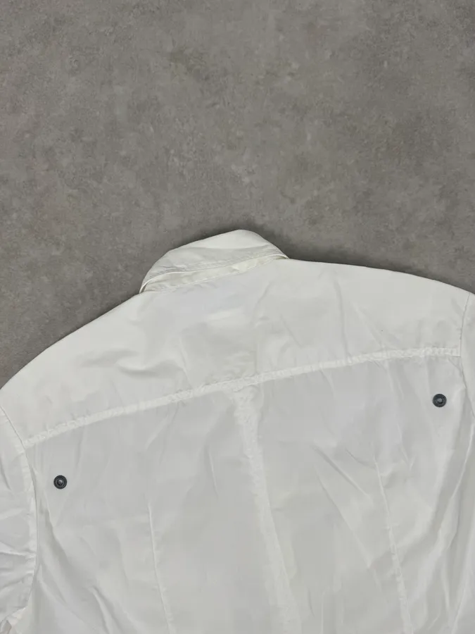 SS2004 Dolce & Gabbana White Cargo Ruched Short Sleeve Shirt - Image 7