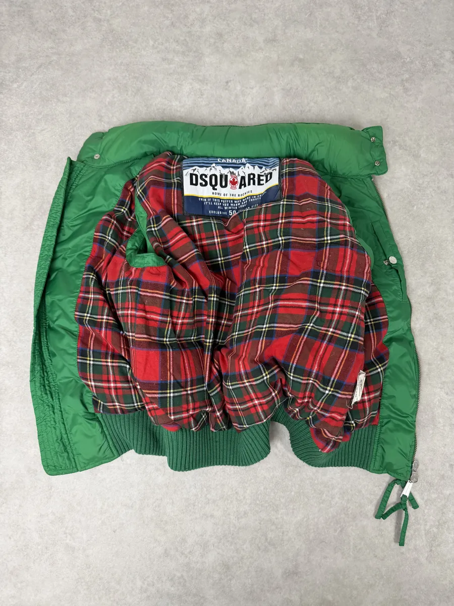 SS2004 Dsquared2 Canadian Green Puffer Vest Jacket - Image 13
