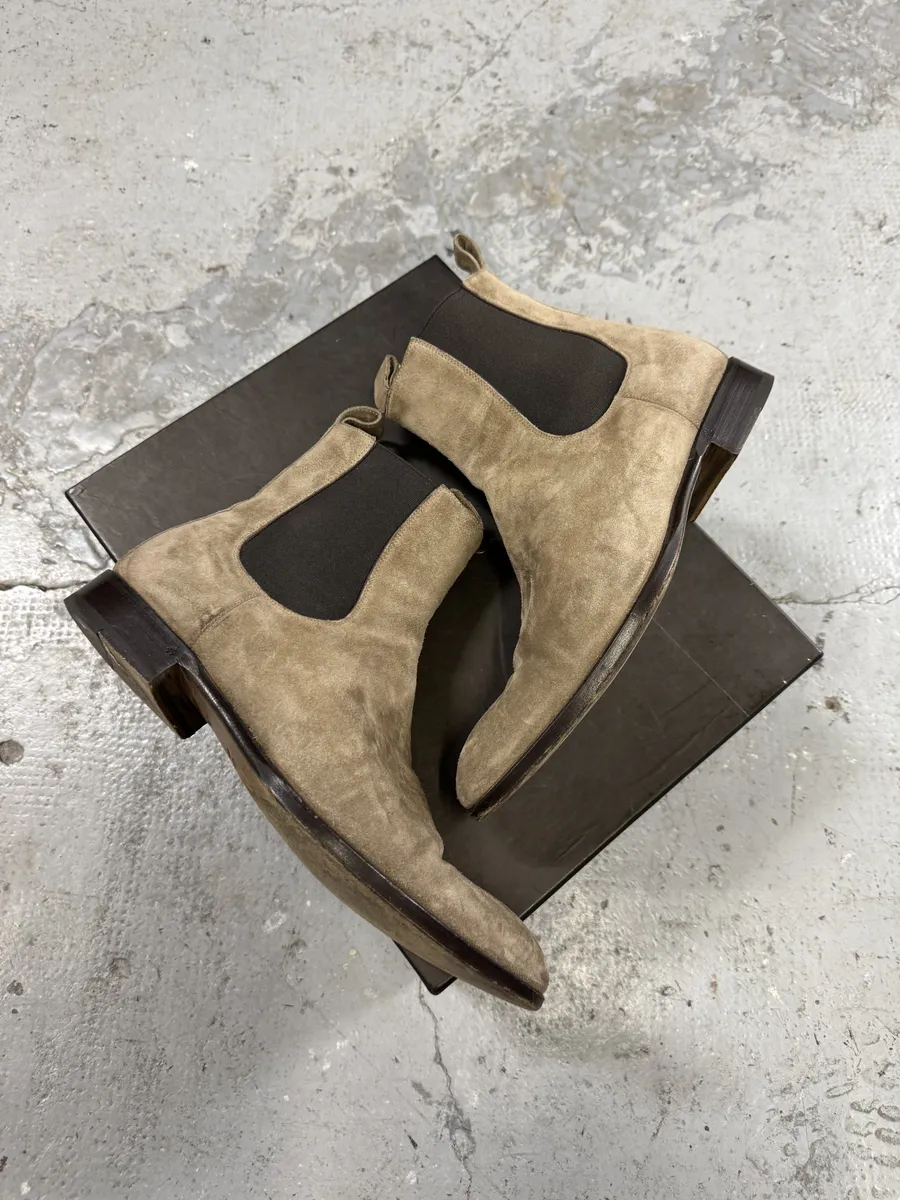 SS2004 Gucci Beige Suede Ankle Boots - Image 3