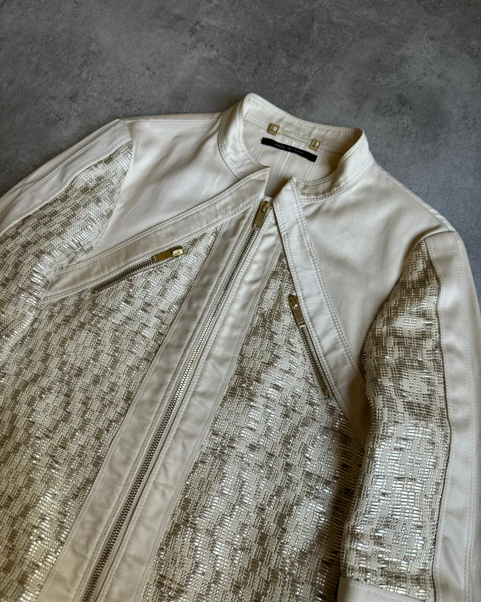SS2004 Gucci by Tom Ford Beige Nude Gabardine Jacket - Image 10