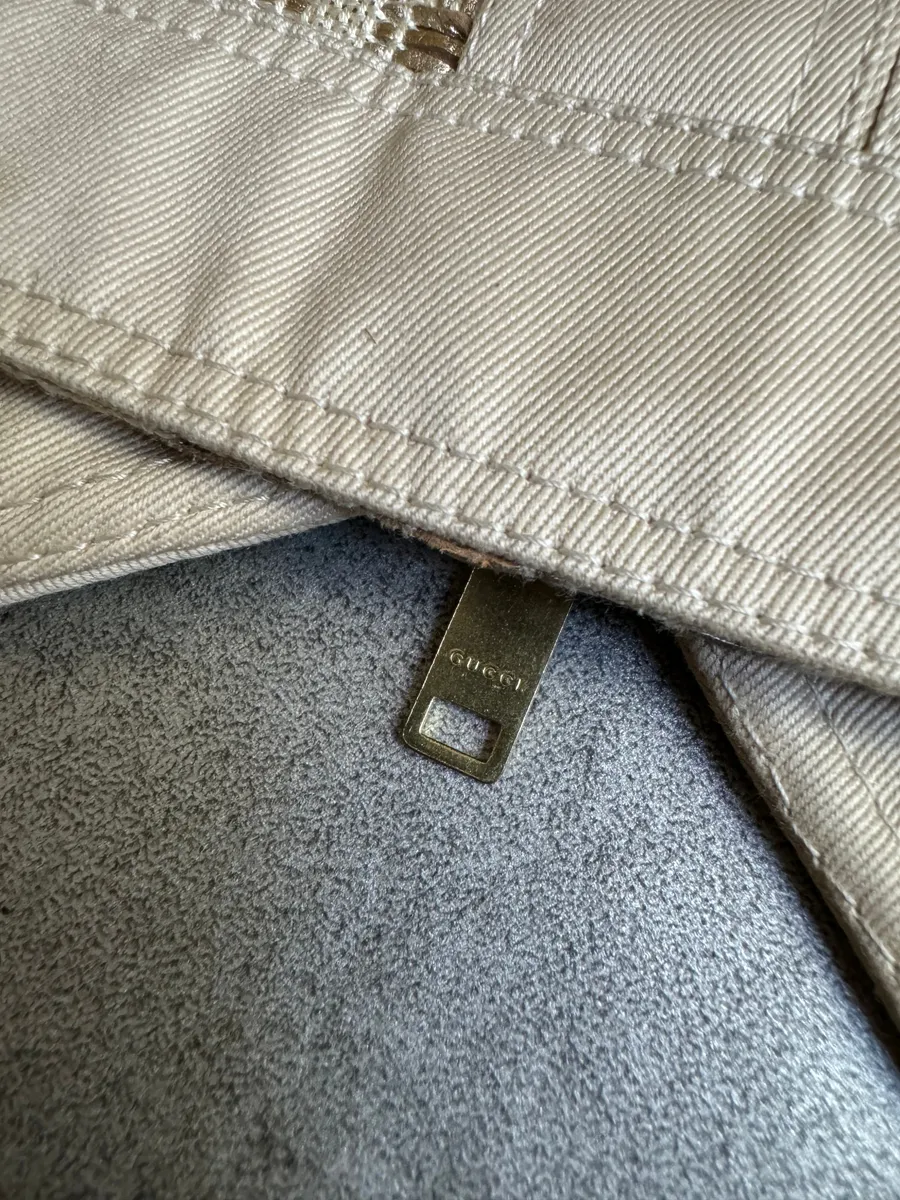 SS2004 Gucci by Tom Ford Beige Nude Gabardine Jacket - Image 7