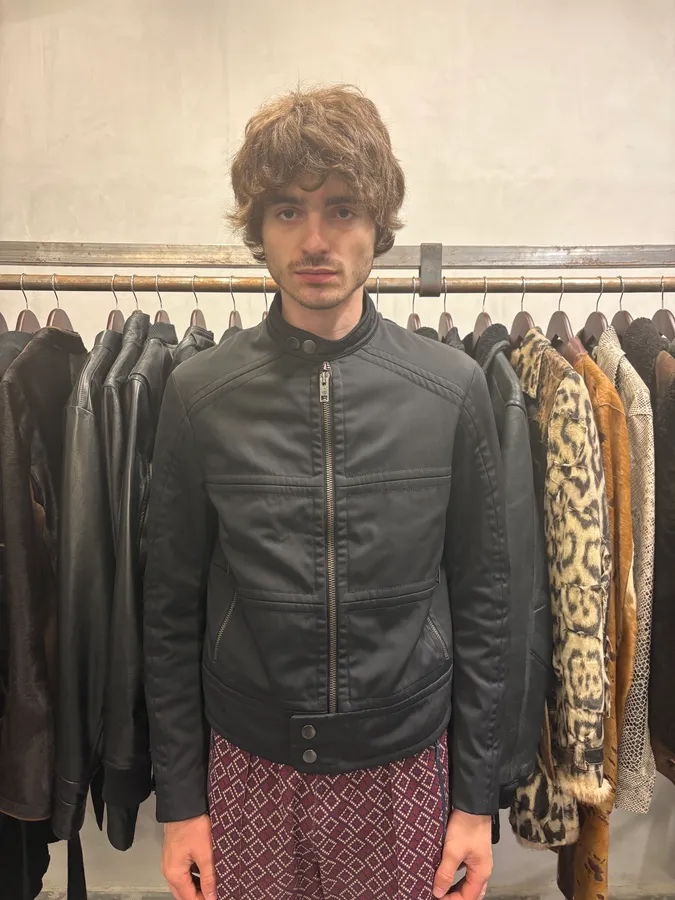 SS2004 Gucci by Tom Ford Black Structured Biker Jacket - Image 2