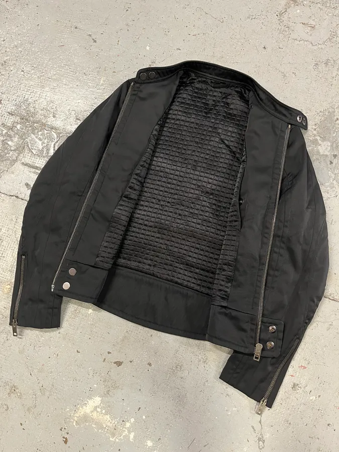 SS2004 Gucci by Tom Ford Black Structured Biker Jacket - Image 5
