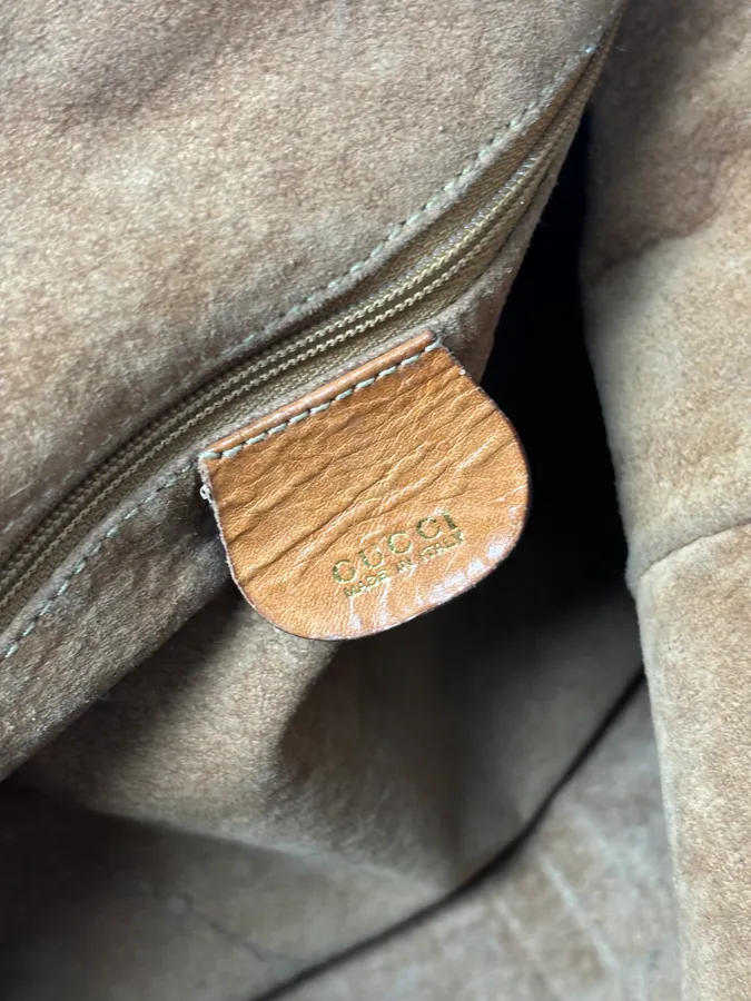 SS2004 Gucci Cognac Woven Leather Bamboo Handle Hobo Bag by Tom Ford - Image 17