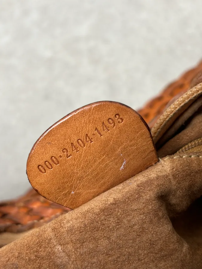 SS2004 Gucci Cognac Woven Leather Bamboo Handle Hobo Bag by Tom Ford - Image 18