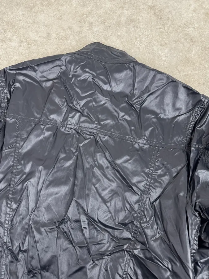 SS2004 Yves Saint Laurent Navy Shiny Cargo Jacket - Image 7
