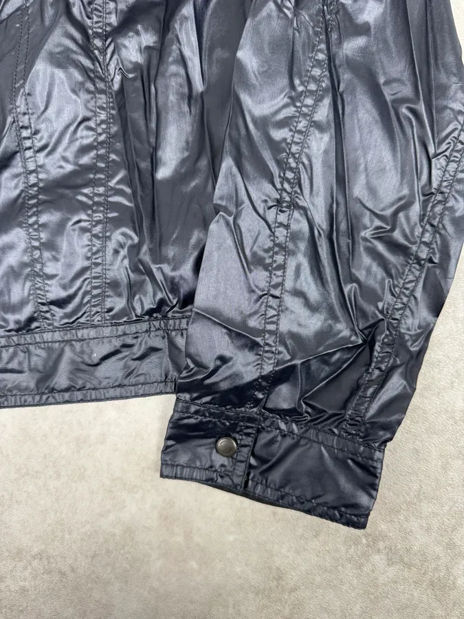 SS2004 Yves Saint Laurent Navy Shiny Cargo Jacket - Image 9