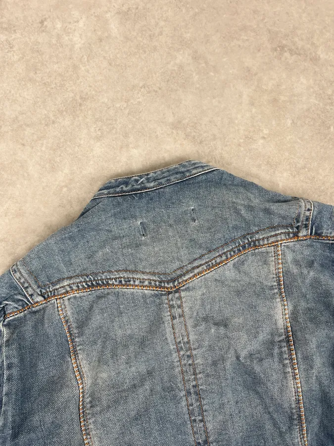 SS2005 Cavalli Blue Contemporary Multi-Pocket Denim Jacket - Image 7
