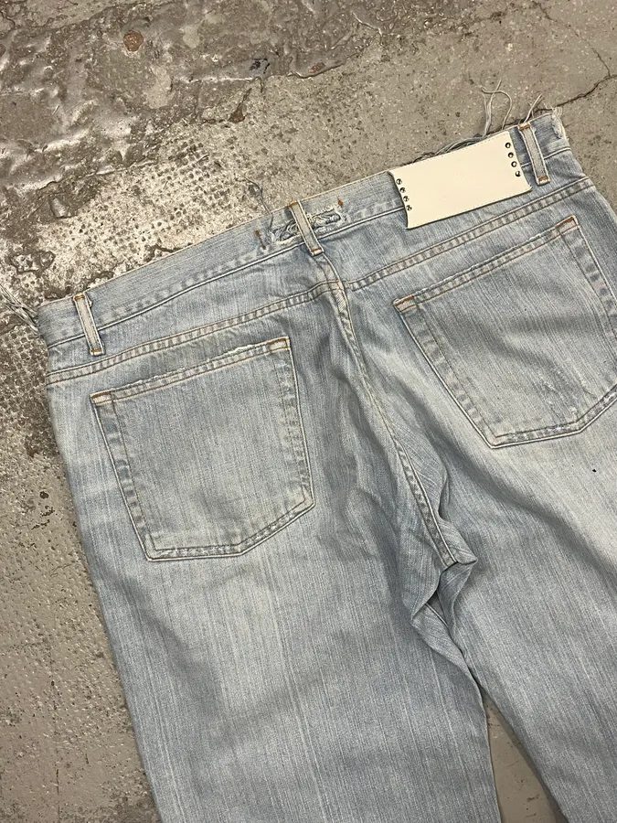 SS2005 Cavalli Blue Distressed Cozy Denim Jeans - Image 8