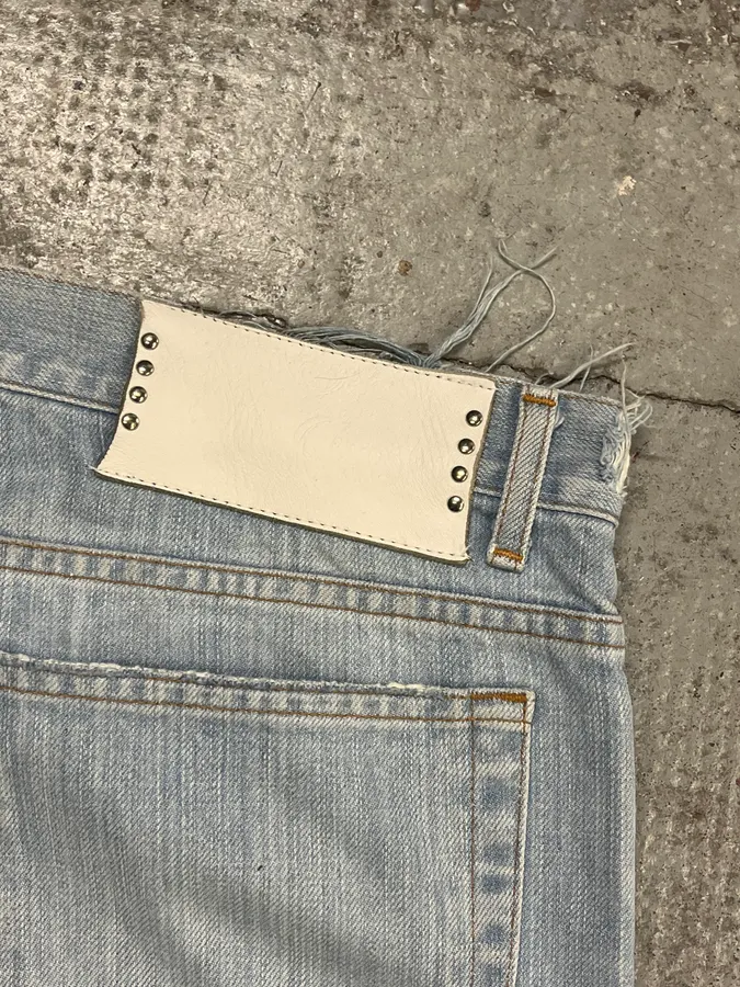 SS2005 Cavalli Blue Distressed Cozy Denim Jeans - Image 9