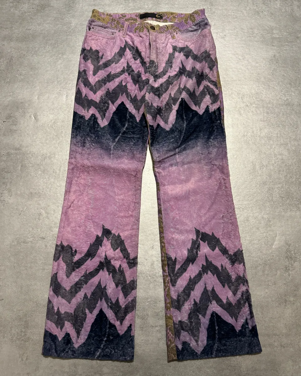 SS2005 Cavalli Mountain Peninsula Purple Relaxed Pants - Image 2