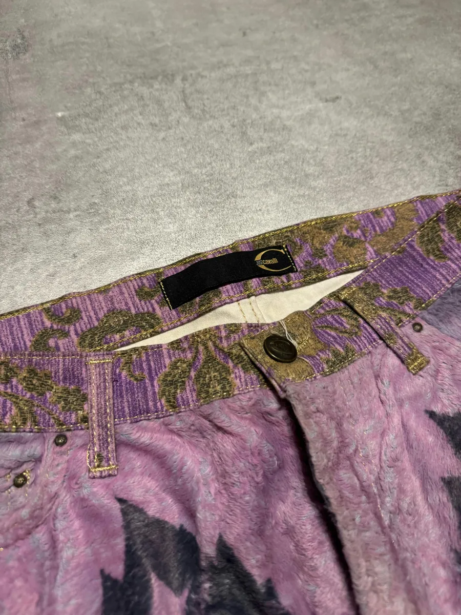 SS2005 Cavalli Mountain Peninsula Purple Relaxed Pants - Image 9
