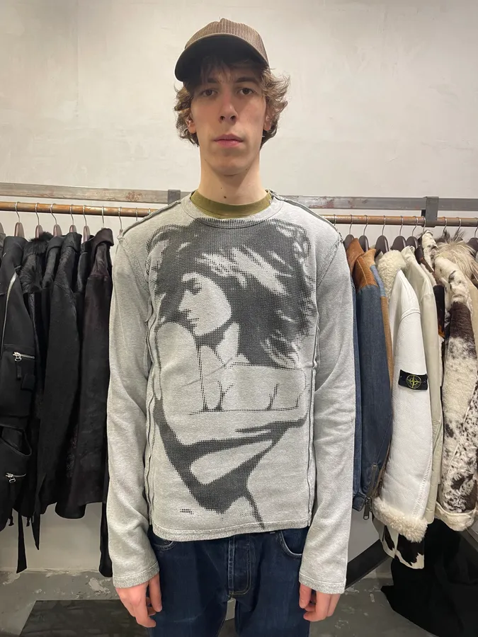 SS2005 Cavalli Naked Woman Print Grey Longsleeves - Image 3