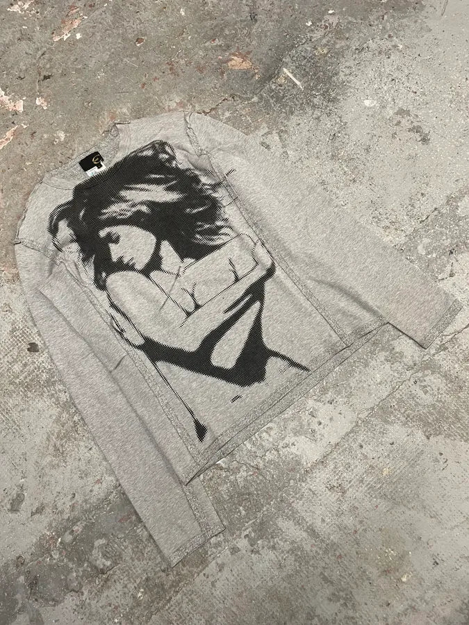 SS2005 Cavalli Naked Woman Print Grey Longsleeves - Image 7