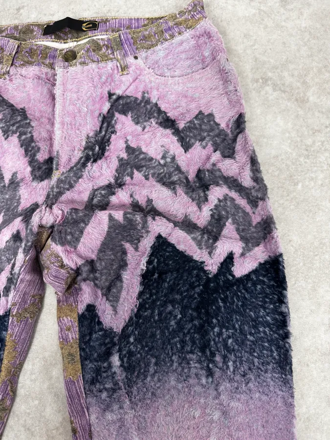 SS2005 Cavalli Peninsula Pink Velvet Pants - Image 10