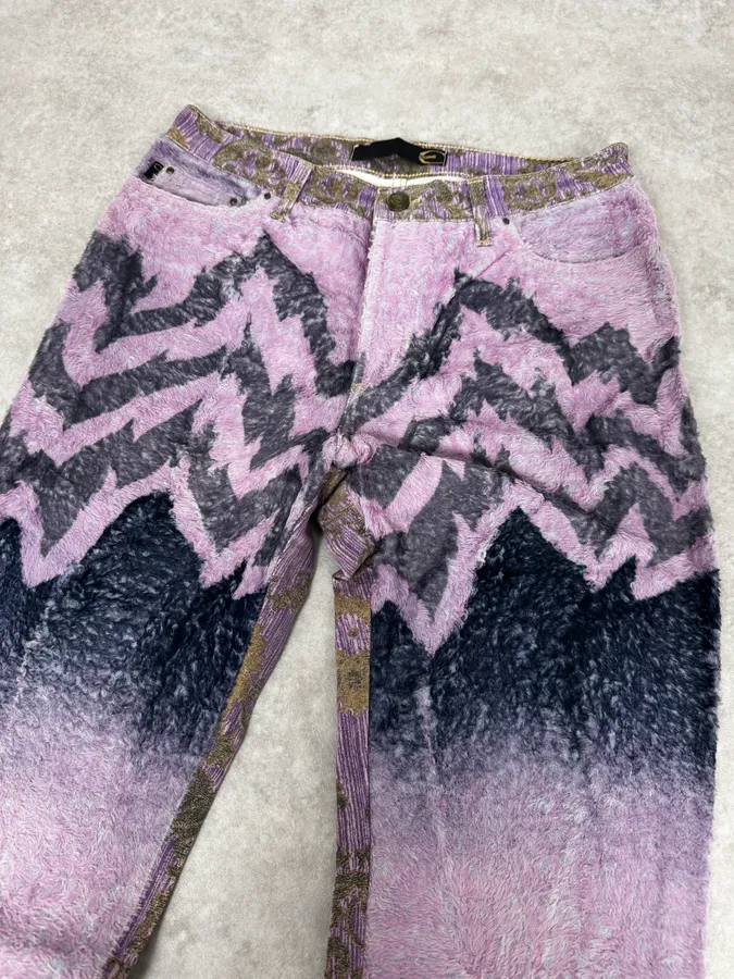 SS2005 Cavalli Peninsula Pink Velvet Pants - Image 6