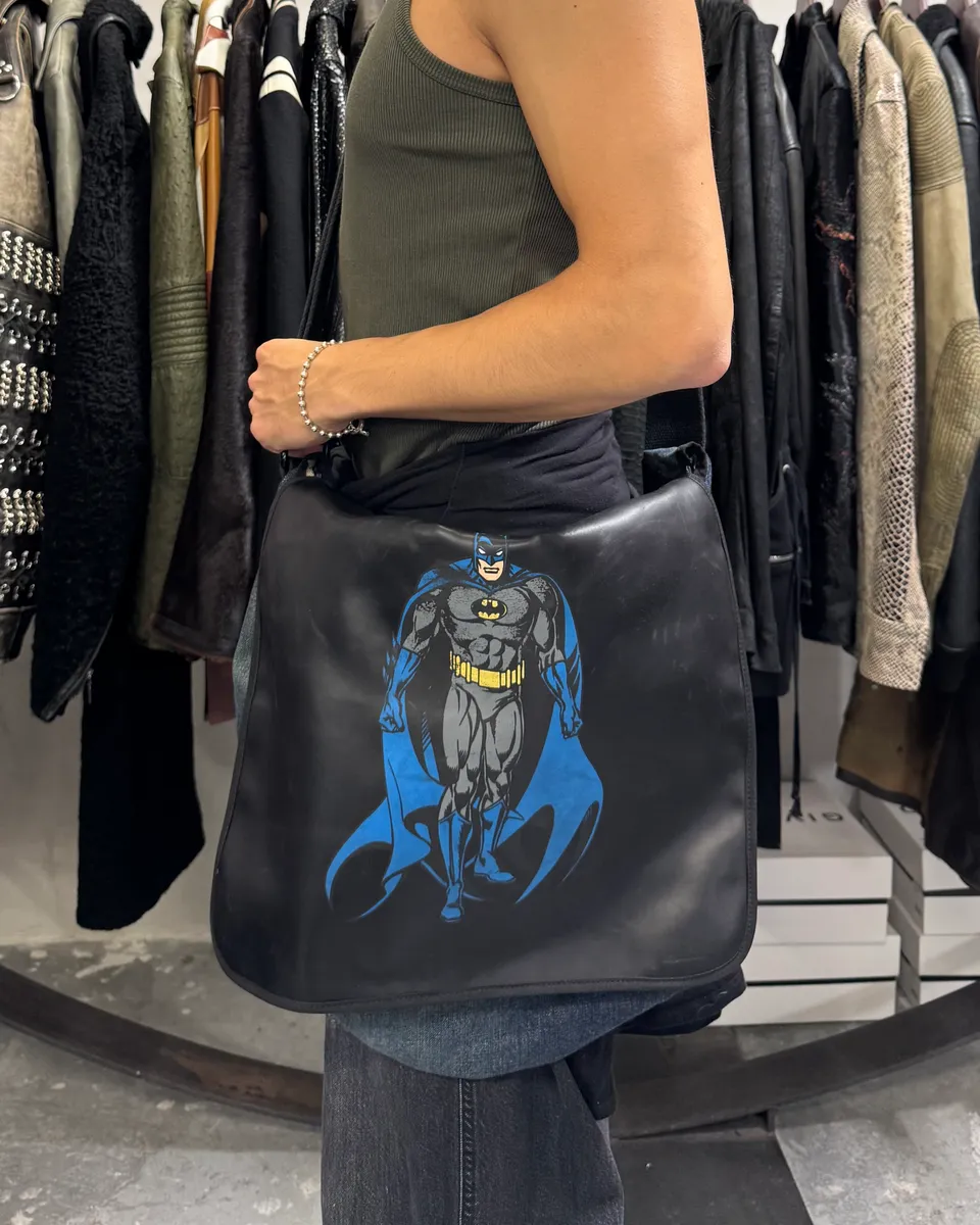 SS2005 Dolce & Gabbana Batman Black Denim Shoulder Bag - Image 2