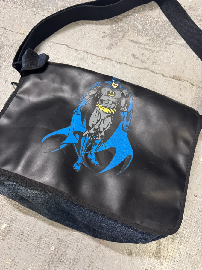 SS2005 Dolce & Gabbana Batman Black Denim Shoulder Bag - Image 4
