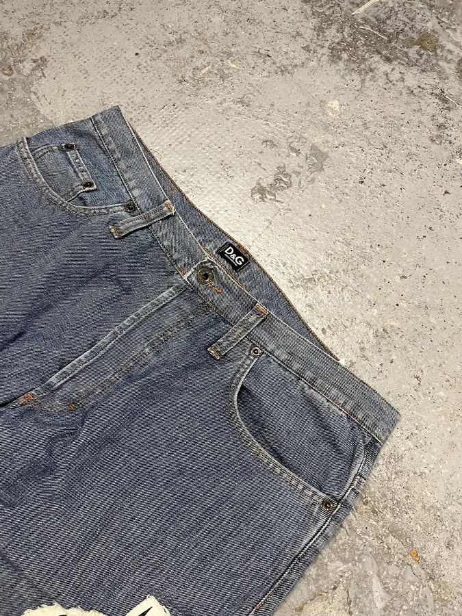 SS2005 Dolce & Gabbana Batman Patch Blue Denim Jeans - Image 6