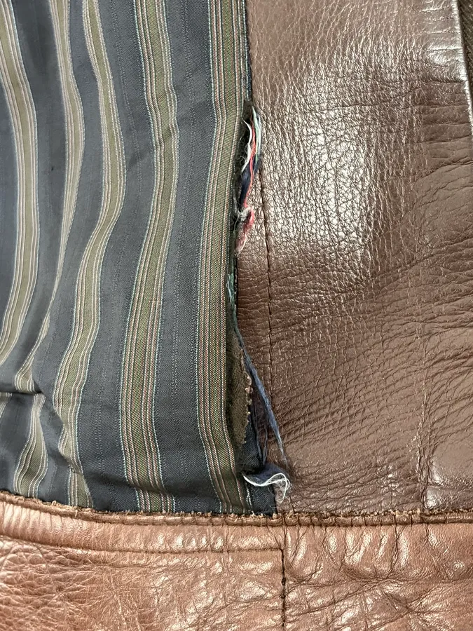 SS2005 Dolce & Gabbana Brown Hybrid Leather Premium Jacket - Image 15