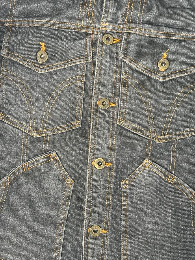 SS2005 Dolce & Gabbana Cargo Pocket Grey Denim Jacket - Image 8